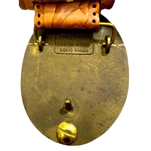 One-Of-A-Kind Dyna Buckle Solid Brass Handmade Belt - Picture 3 of 11